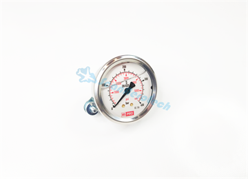 0-400 BAR Pressure gauge 1/4'' Rear connection with glycerine